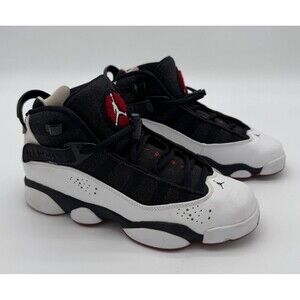 Nike‎ Air Jordan 6 Rings Black White Gym Red 323419-012 Men’s Size 6.5Y Sneakers